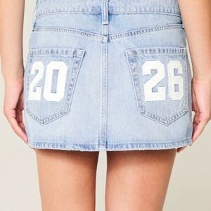 Hollister Sky Blue Denim Skirt